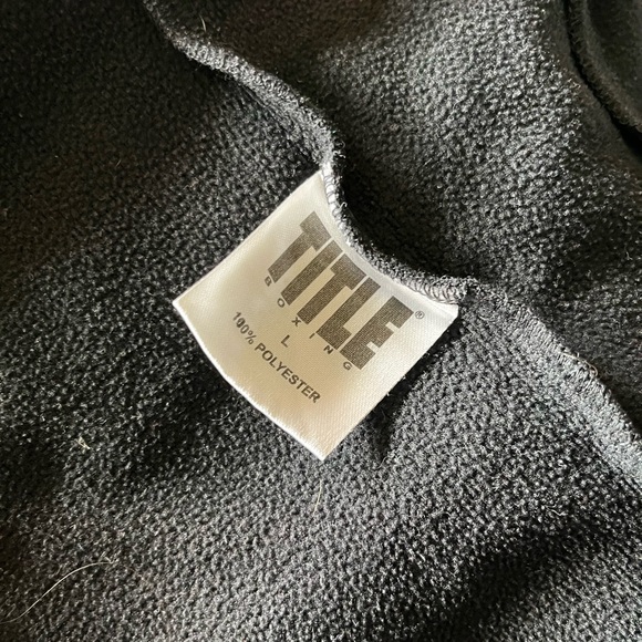 Title Boxing Black Performance Jacket Green Neon Accents Hood Full-Length Zipper - Picture 11 of 11